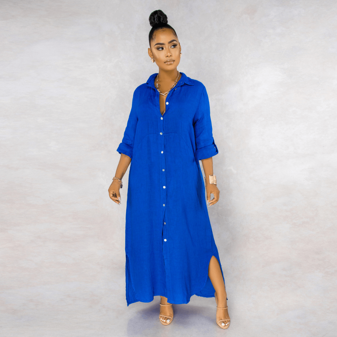 Vestido Longo de Linho Amour