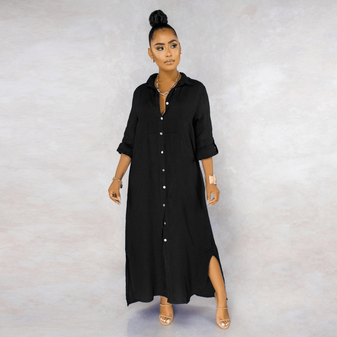 Vestido Longo de Linho Amour