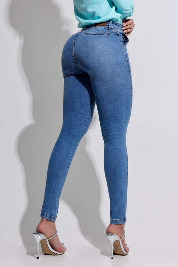 Calça Jeans Modeladora Alfaiataria com Elastano Apaixonante - CH331