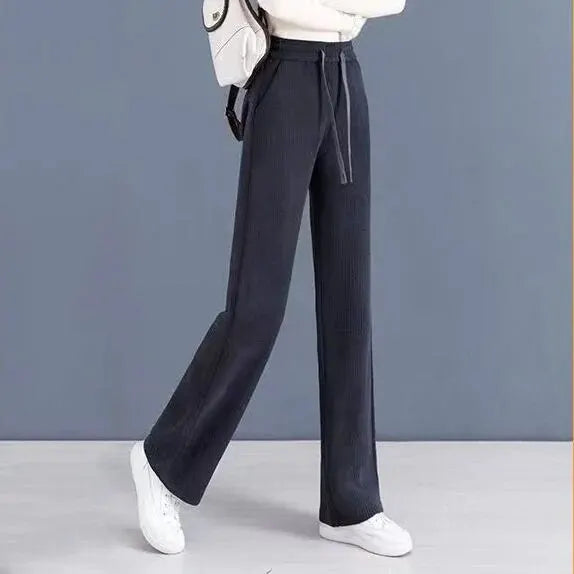 Calça Pantalona Palace™ Moletinho Suave / Camada Extra de Calor Aveludado para seu Inverno Elegante!