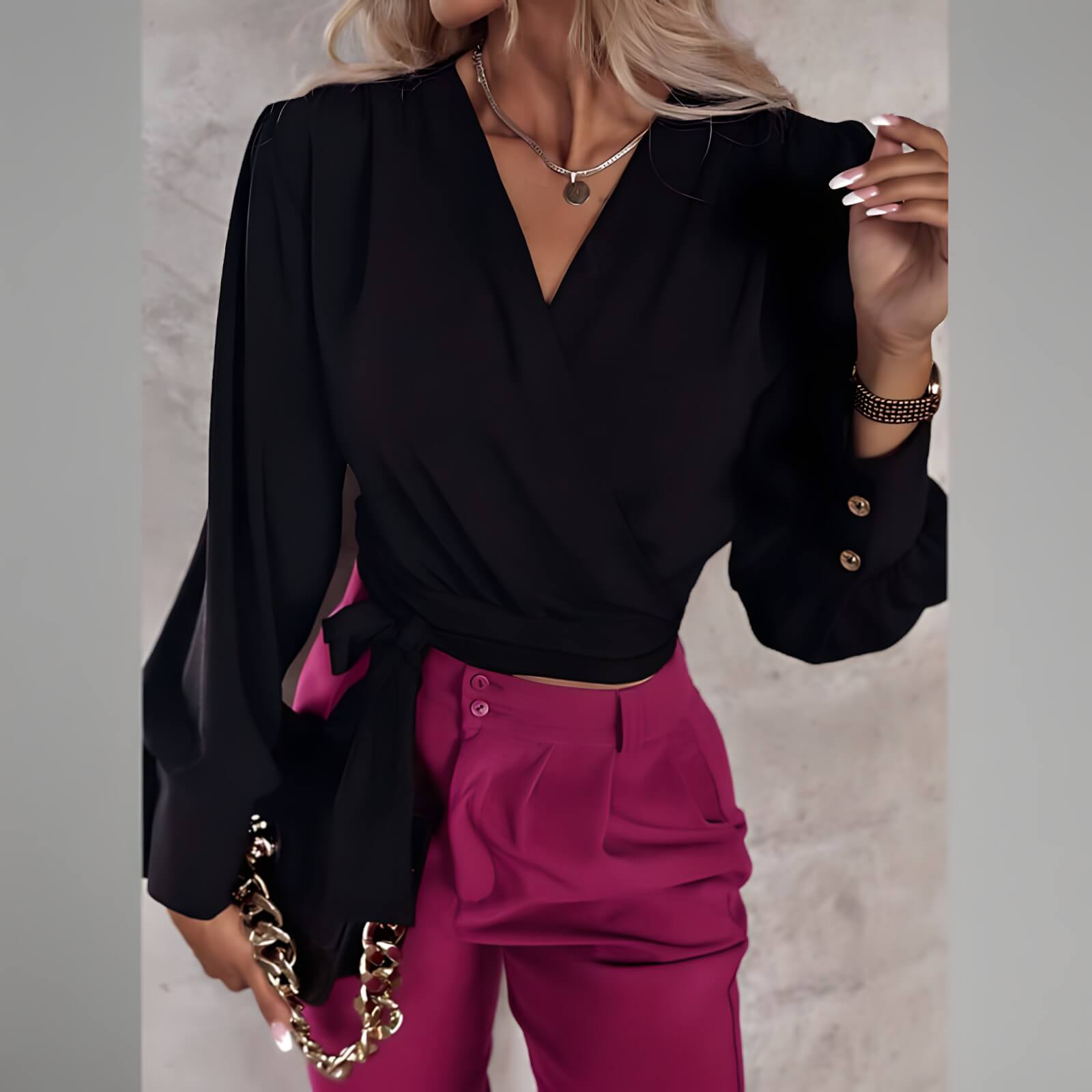 Camisa Transpassada Amoureuse