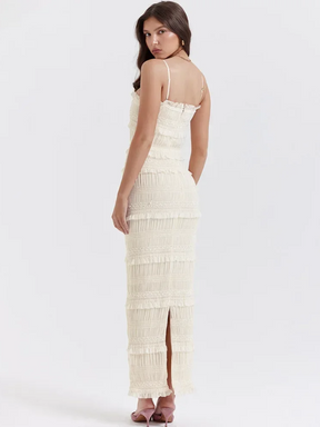 Vestido Longo Plissado Mariah - GOLDEN ERA
