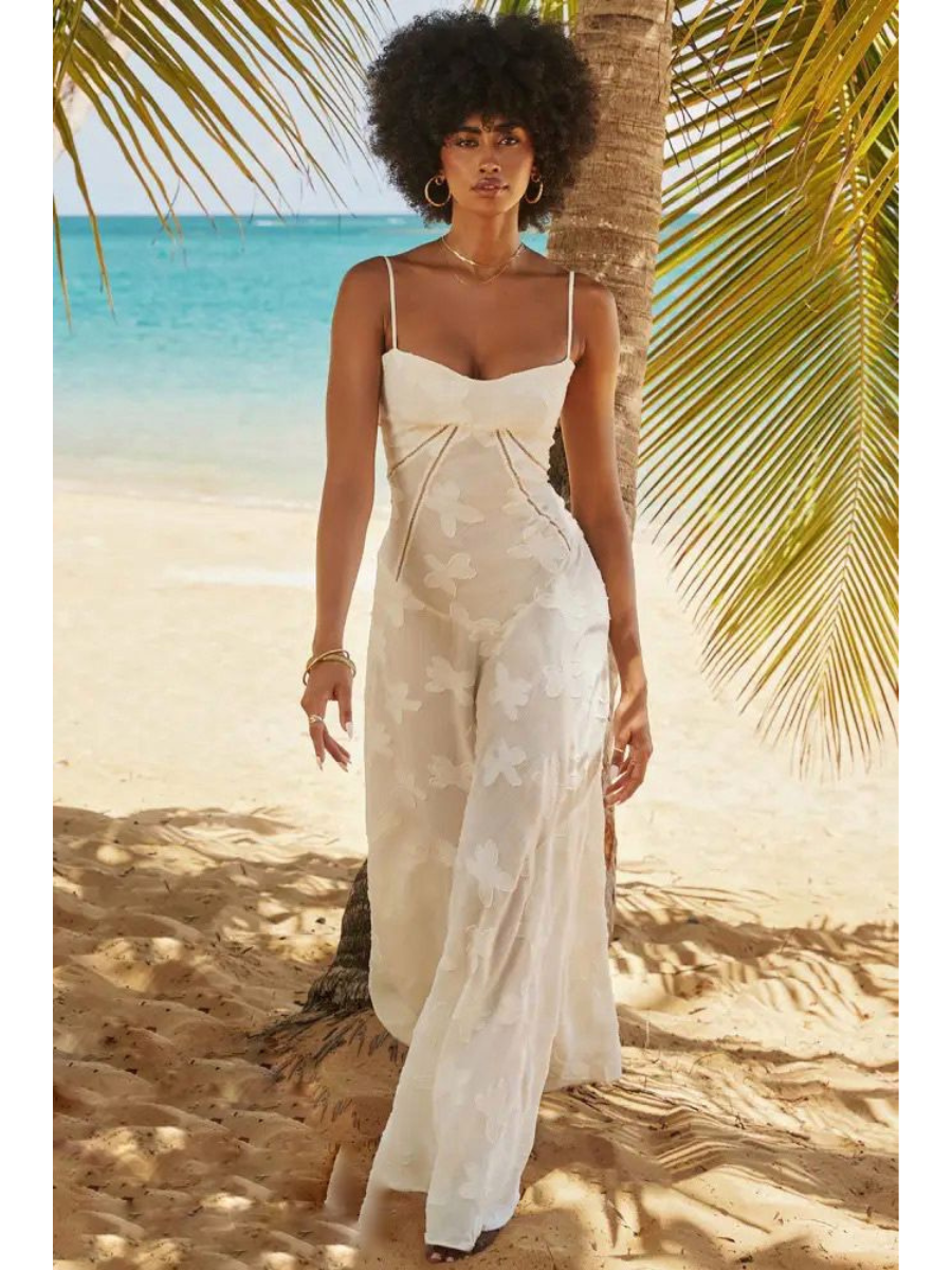 Vestido Longo Off White Luna - GOLDEN ERA