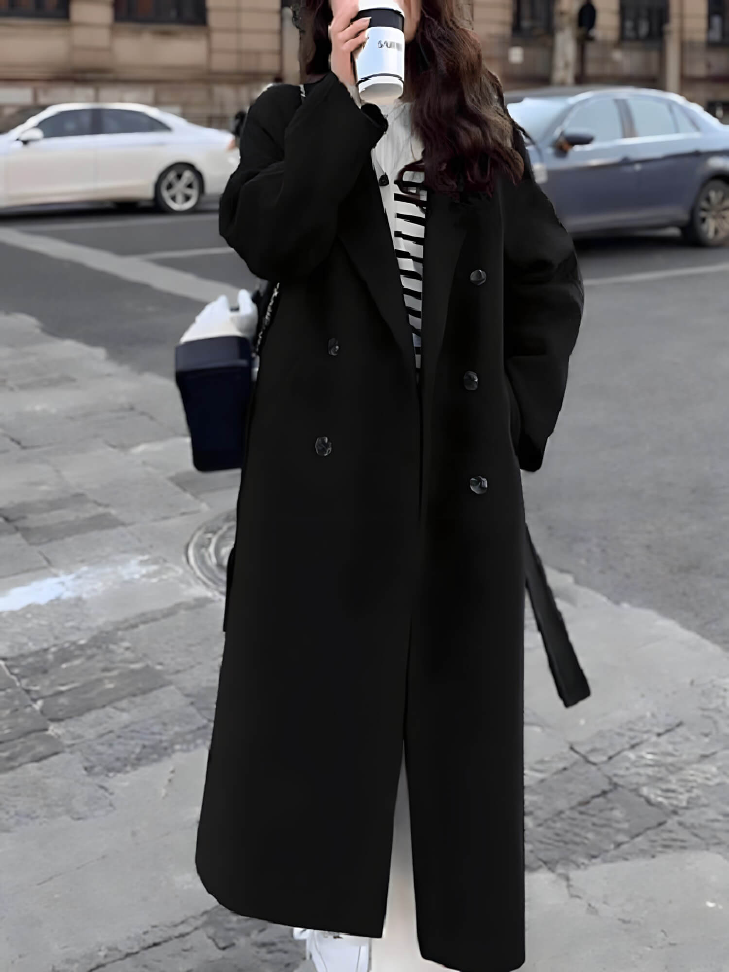 Casaco Feminino Longo de Lã Batida Isidro