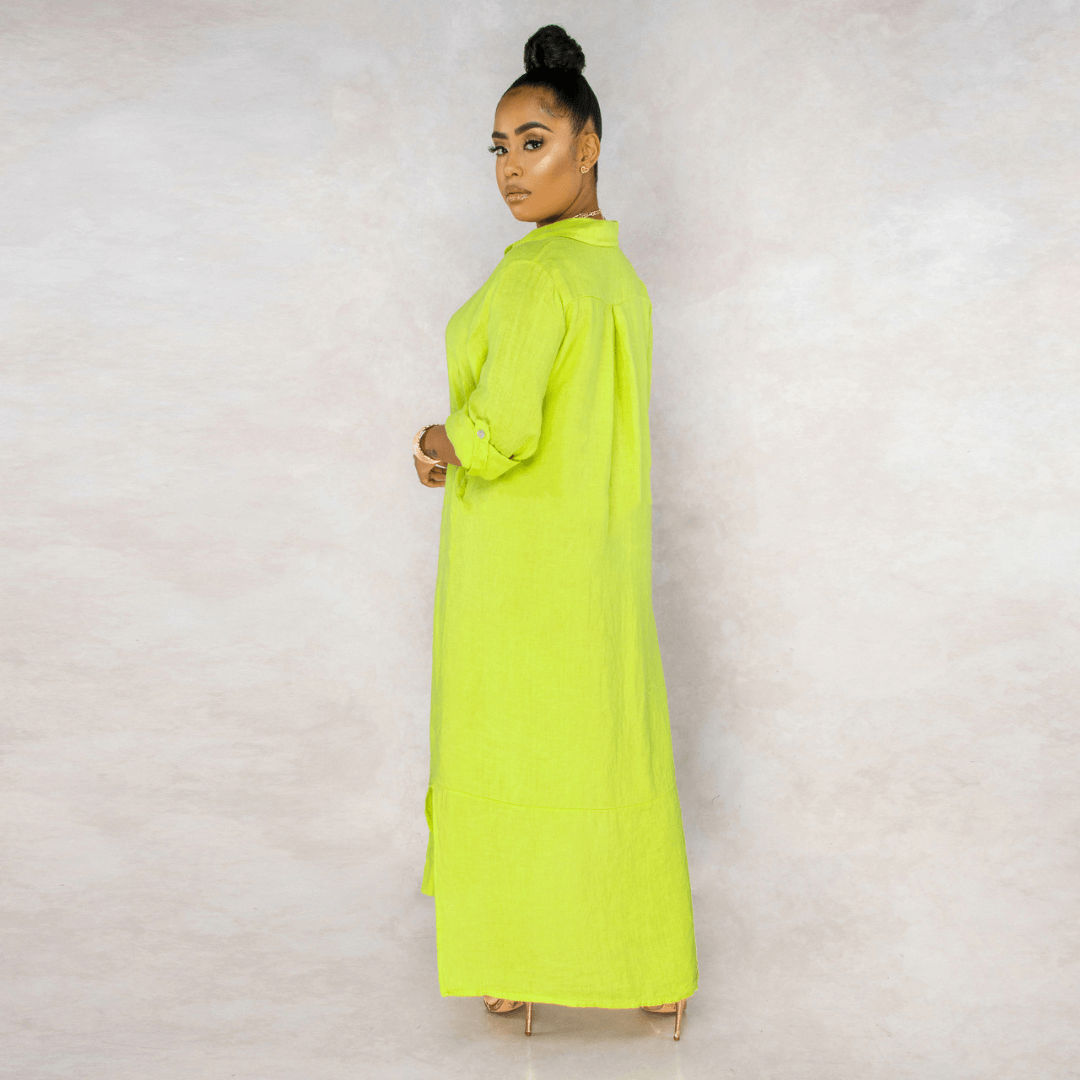 Vestido Longo de Linho Amour