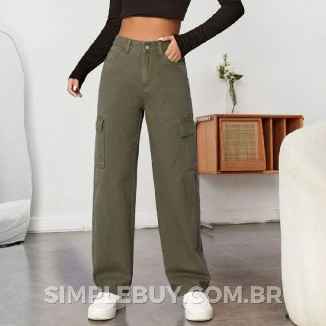 Calça Cargo Feminina - Afine e Modele o Seu Corpo
