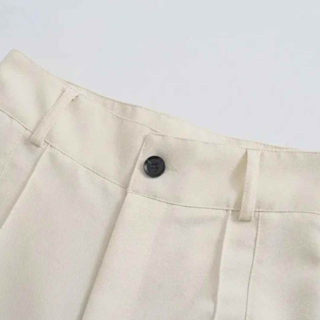 Calça Alfaiataria Modern Amanda Corte Reto Cintura Alta