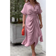 Vestido Mídi com Abotoamento Moderne