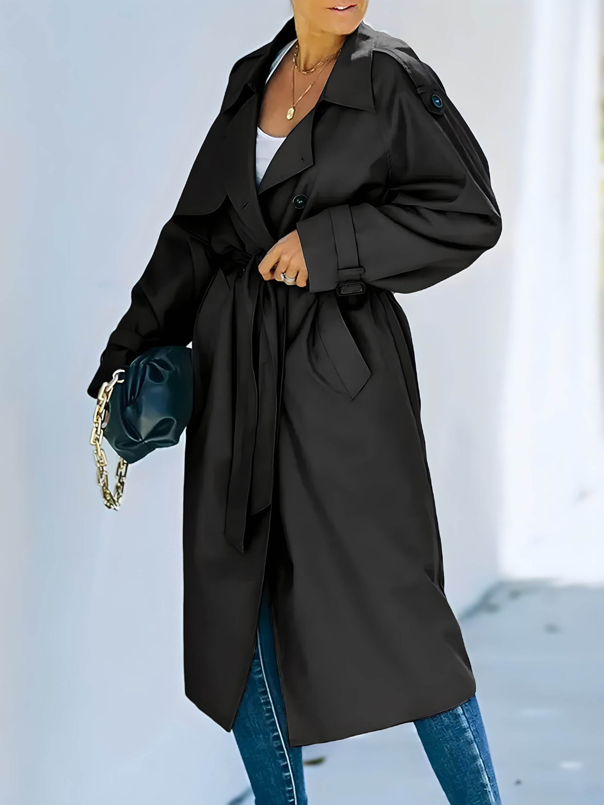 Casaco Longo Feminino Trench Kalliope