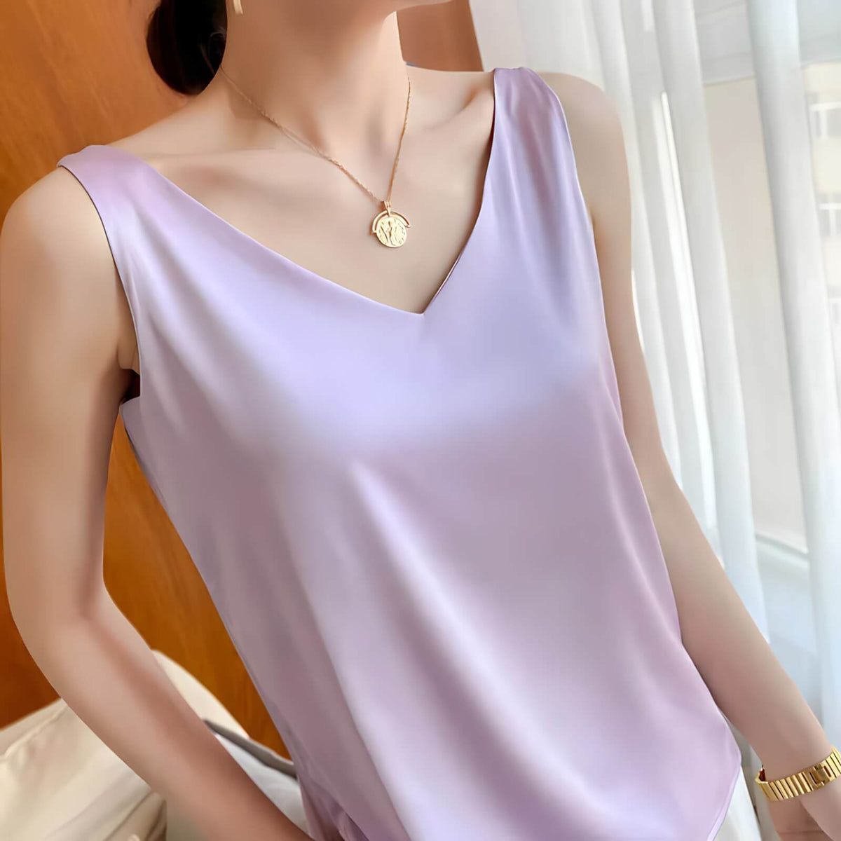 Blusa Regata de Cetim Hyris