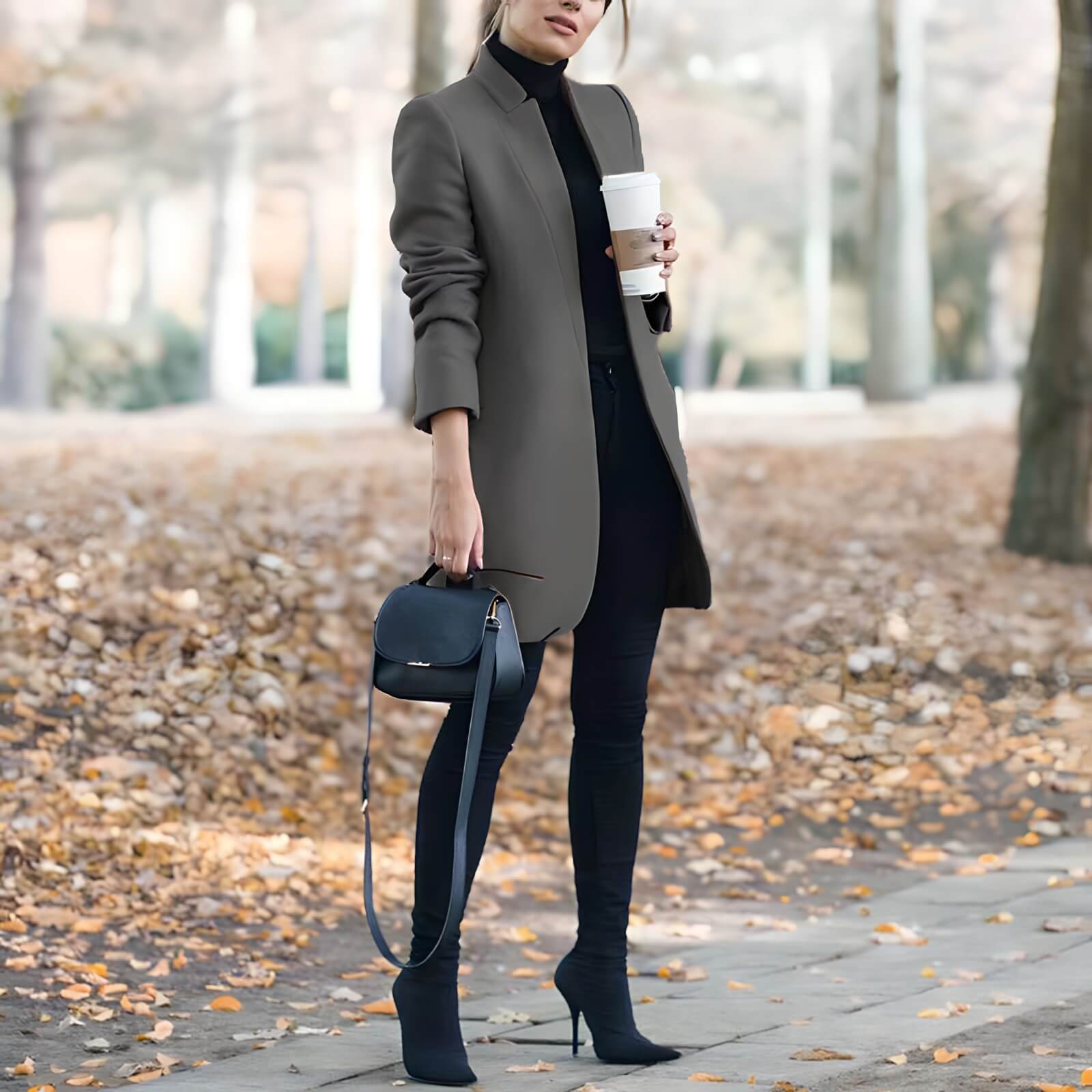 Blazer Alongado de Lã Batida Briseis