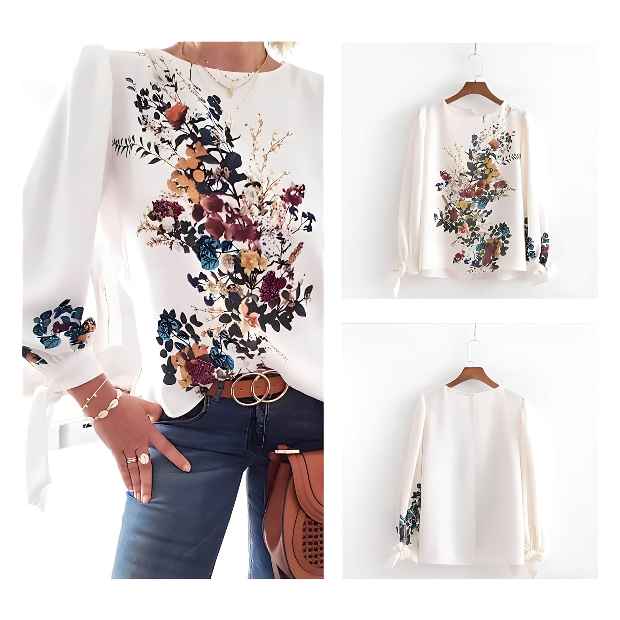Blusa Elegante de Chiffon Brillant