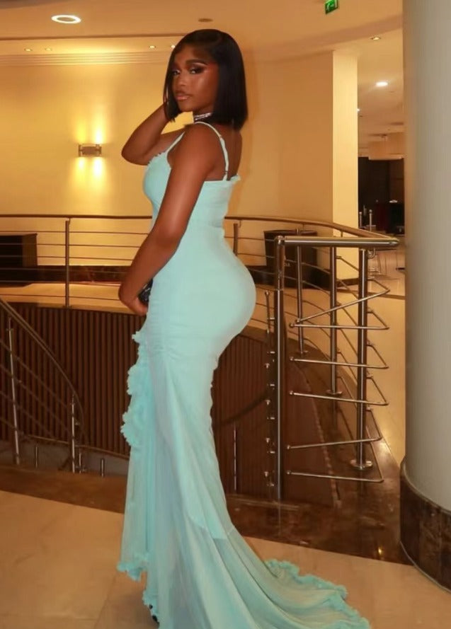 Vestido Longo com Babados Modern Valência - GOLDEN ERA