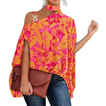 Blusa Gola Alta e Ombro Aberto Blenda