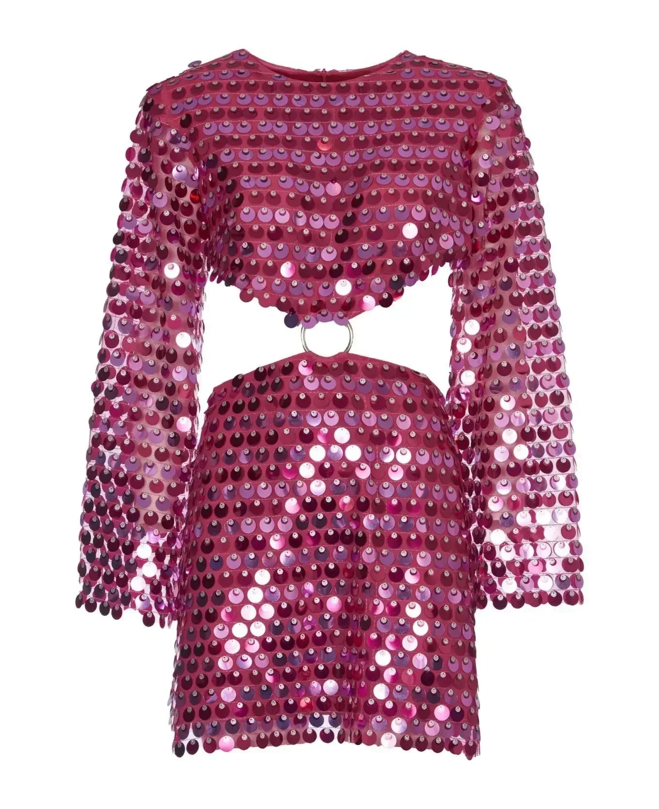 Vestido Manga Longa Paetê Modern Glin