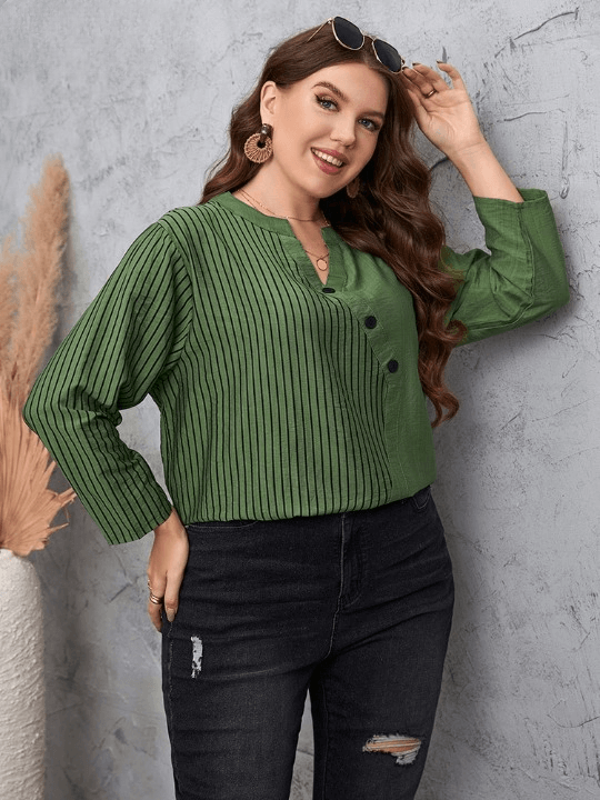 Blusa Casual Vert - Plus Size