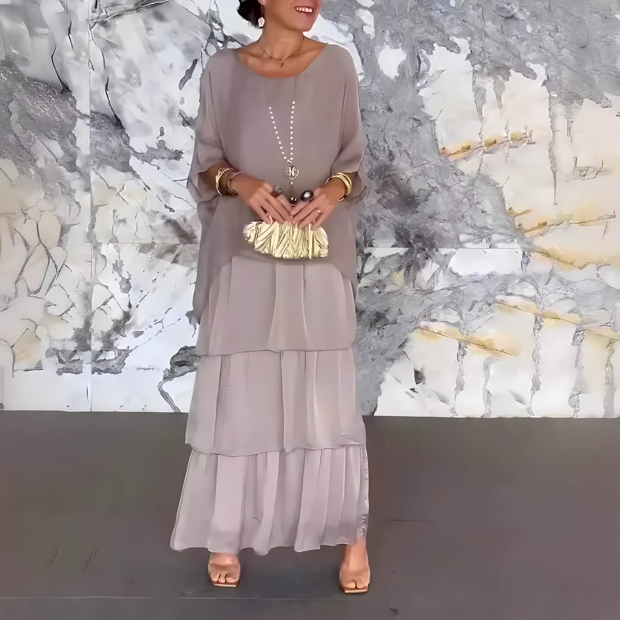 Vestido Longo de Chiffon Aurélide