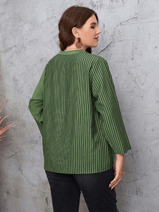 Blusa Casual Vert - Plus Size