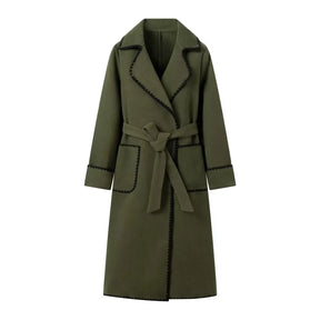 Casaco Feminino Longo de Lã Batida Mirelle
