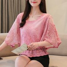 Blusa com Detalhes de Renda Pisa