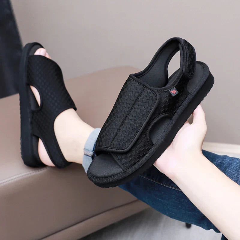 Sandália Unissex Larga e Ajustável Diabetes e Joanetes