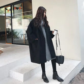 Casaco Feminino Oversized de Lã Batida Junia