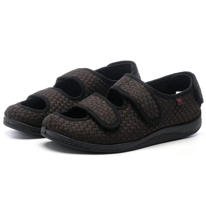 Sandália Unissex Larga e Ajustável Diabetes e Joanetes com Dois Ajustes Frontal e Traseiro