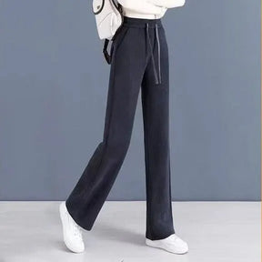 Calça Pantalona Palace™ Moletinho Suave / Camada Extra de Calor Aveludado para seu Inverno Elegante!