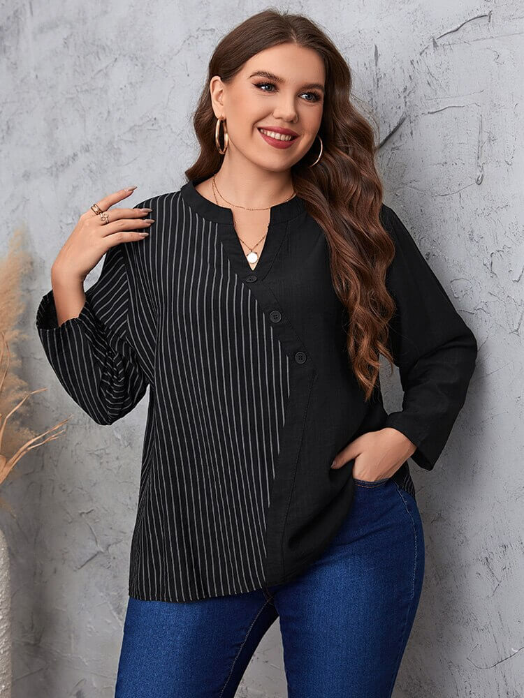 Blusa Casual Vert - Plus Size