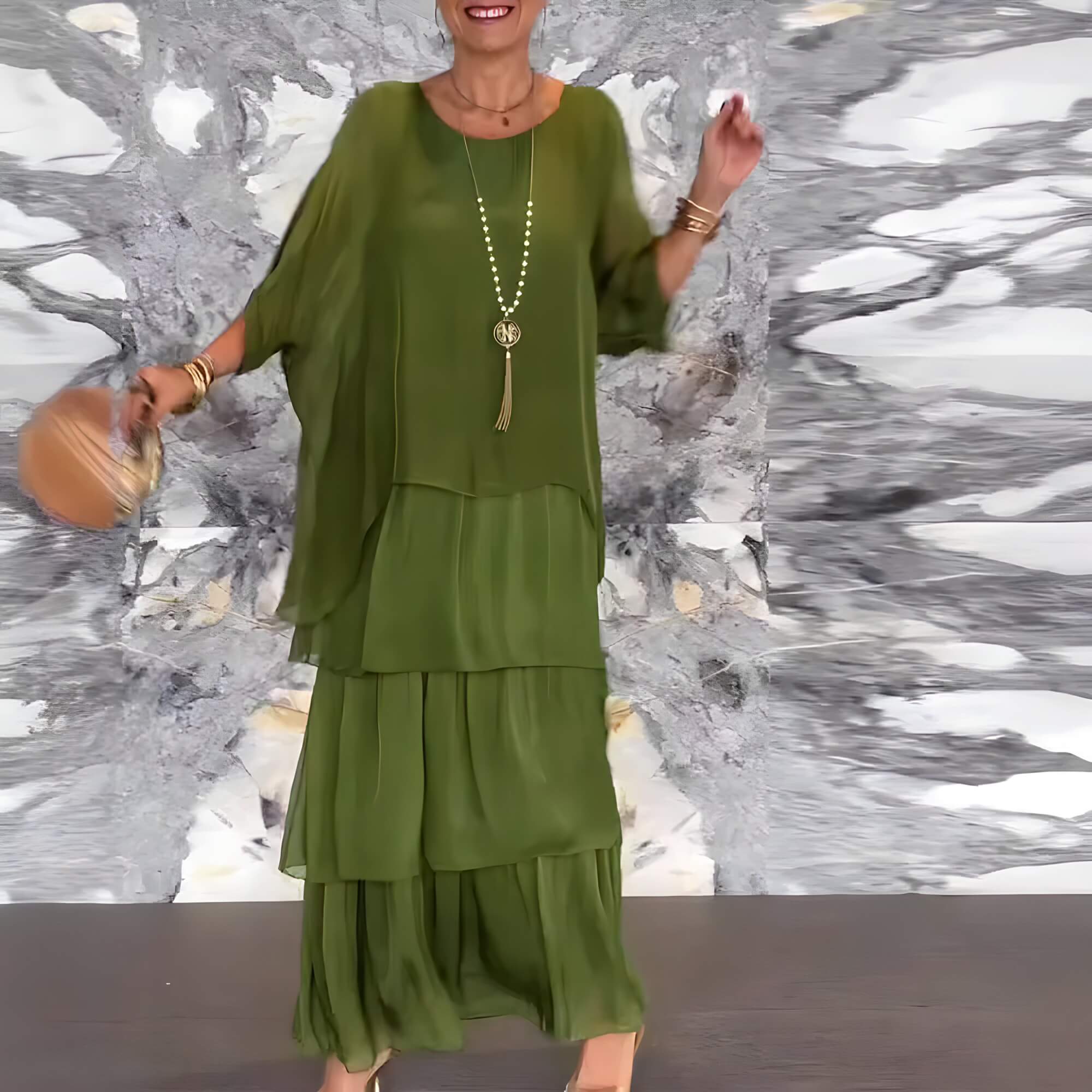 Vestido Longo de Chiffon Aurélide