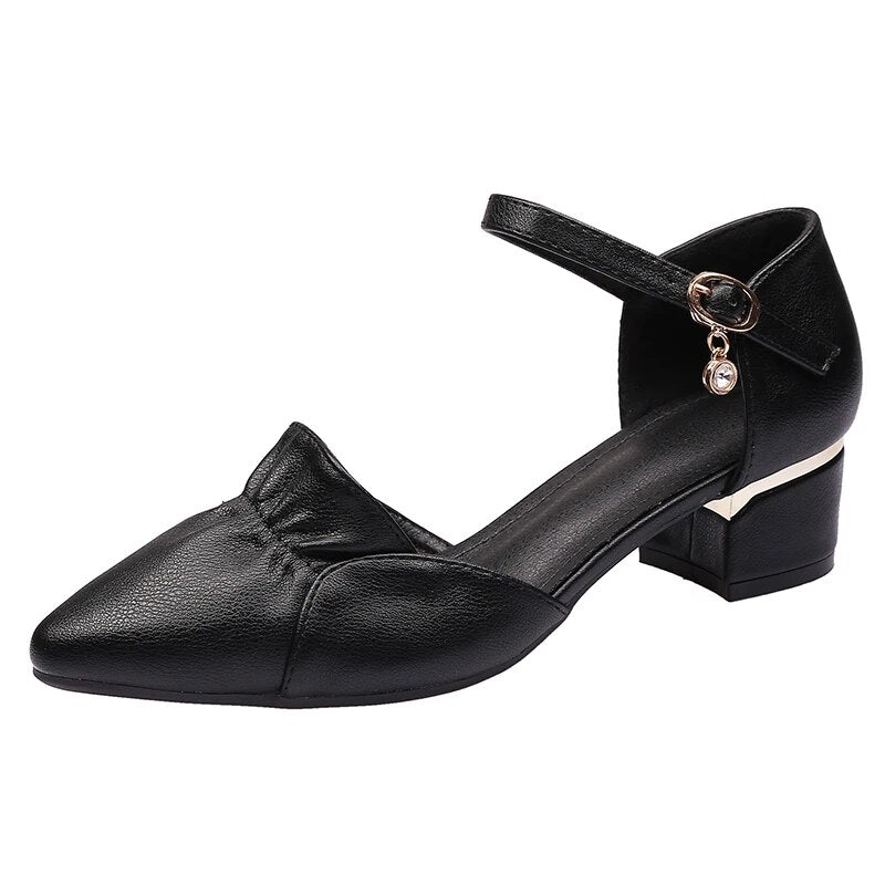 Sandália Janaína com Detalhe Drapeado + Salto Conforto