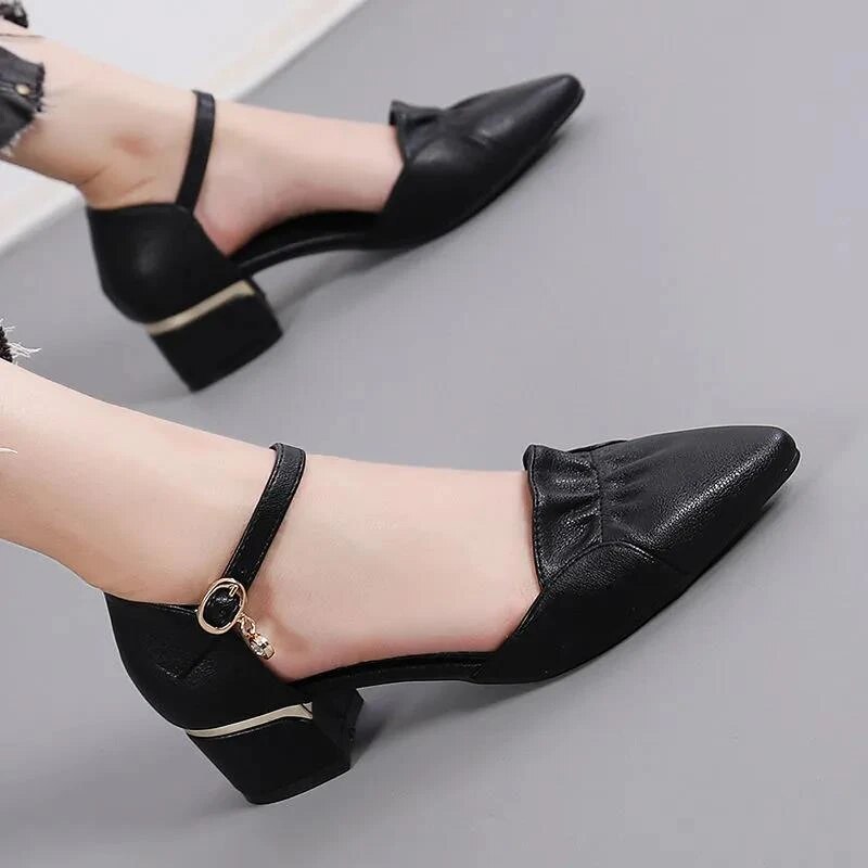 Sandália Janaína com Detalhe Drapeado + Salto Conforto