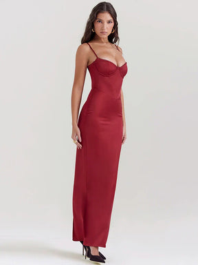 Vestido Longo Modelador Corselet Modern Bella Cetim - GOLDEN ERA