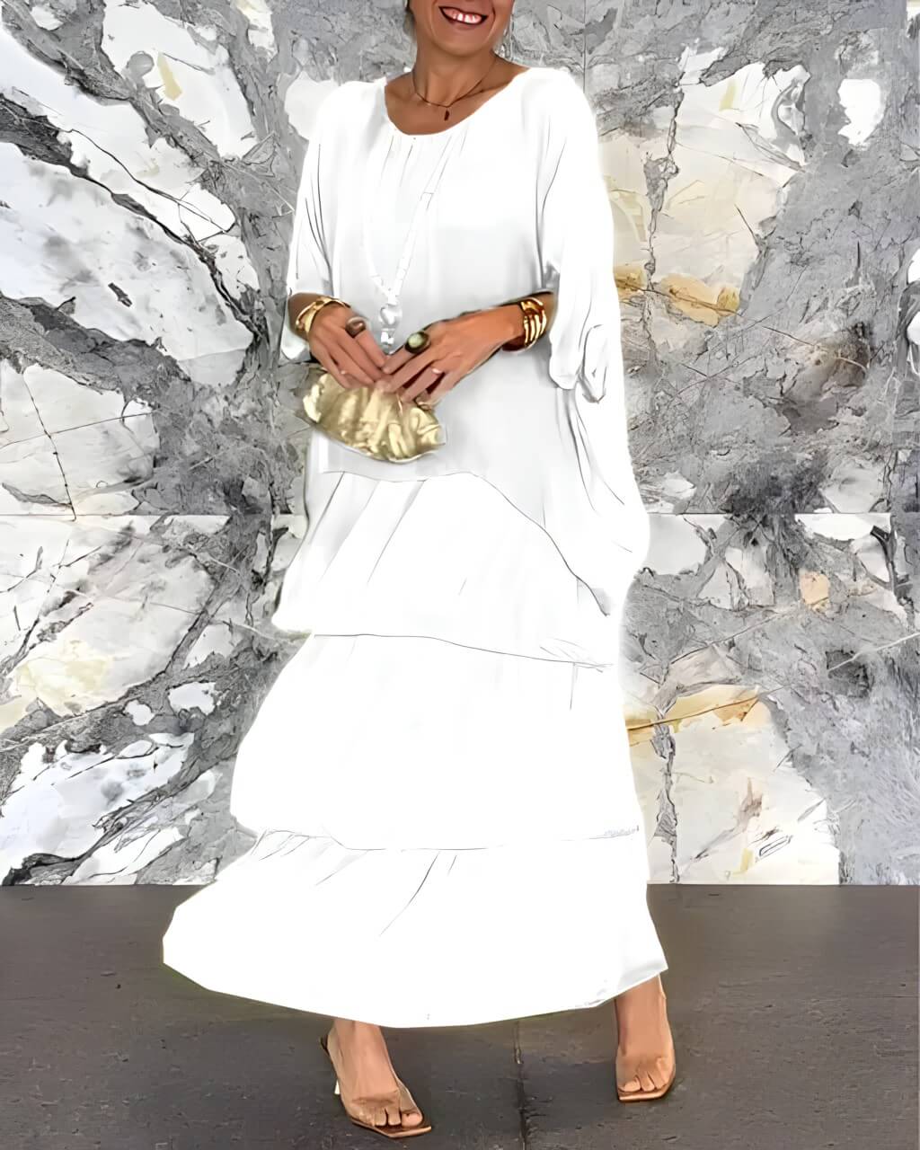 Vestido Longo de Chiffon Aurélide