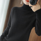 Suéter Feminino de Caxemira Gola Alta Modern Elegance