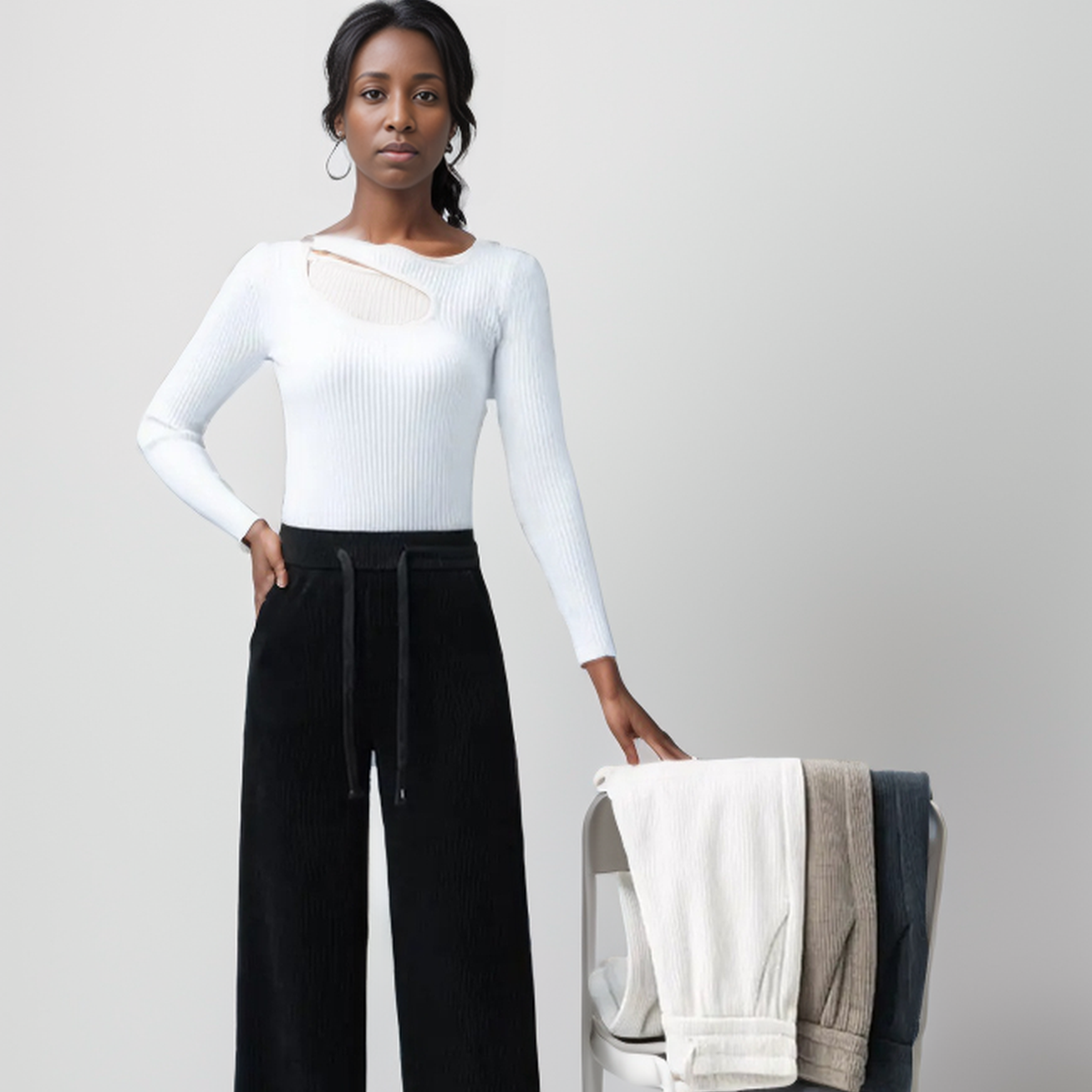 Calça Pantalona Palace™ Moletinho Suave / Camada Extra de Calor Aveludado para seu Inverno Elegante!