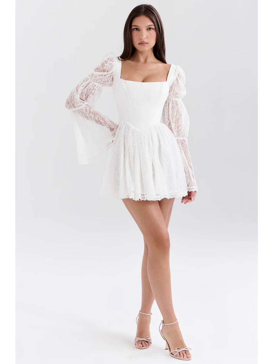 Vestido Curto  Branco Modern Grace - GOLDEN ERA