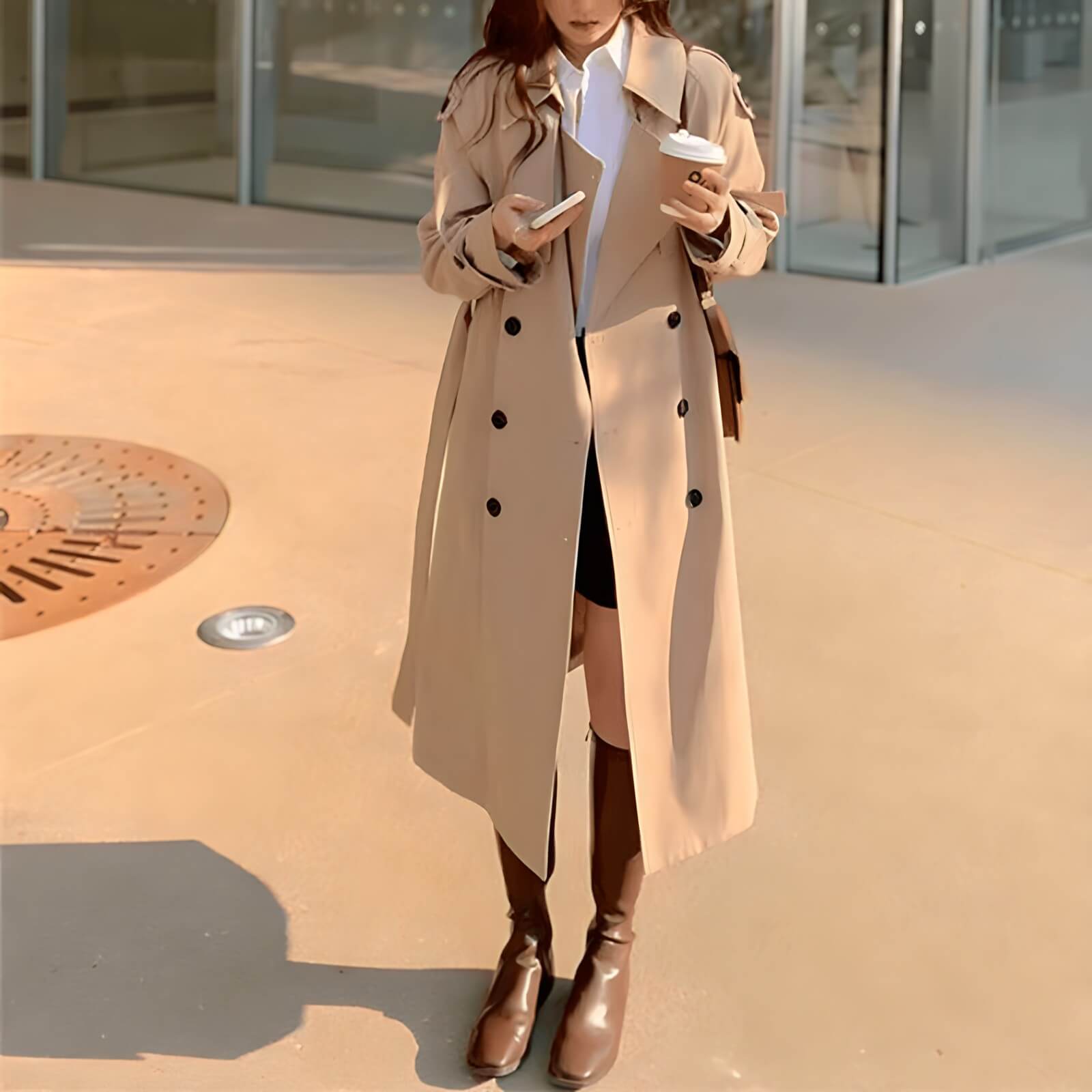 Casaco Longo Feminino Trech Coír