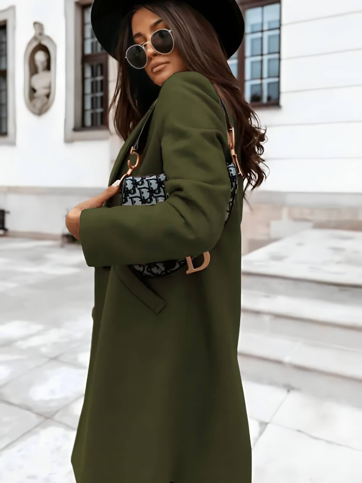 Casaco Feminino Alongado de Lã Batida Calais