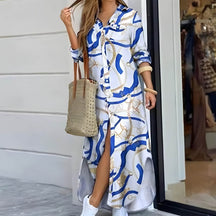 Vestido Longo com Abotoamento Beatra