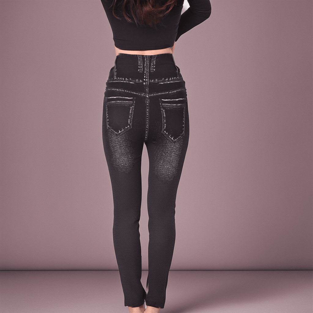 Calça Jeans de Lycra La Belle / A Única com Cintura Alta e Efeito Modelador para uma Elegância Incomparável!