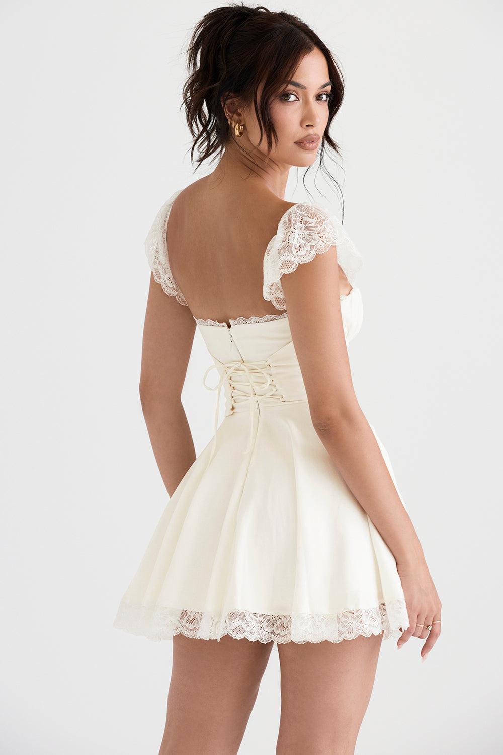 Vestido Curto Bustier Renda Jasmin