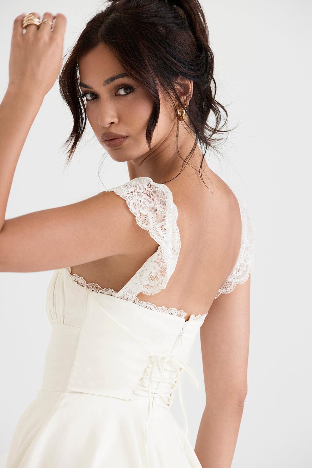 Vestido Curto Bustier Renda Jasmin