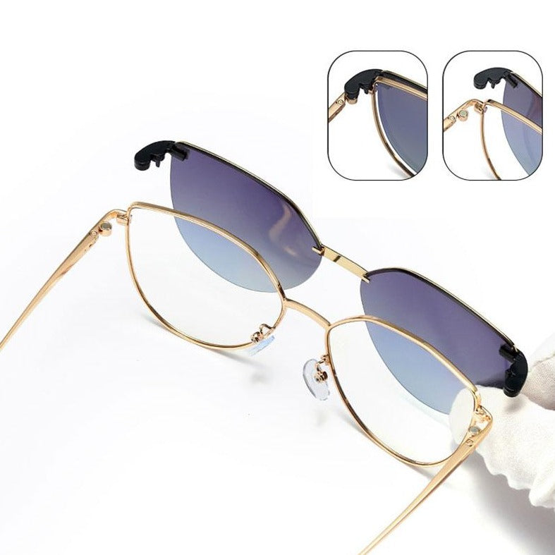 Óculos Gatinho Clip on Lara (2 em 1)