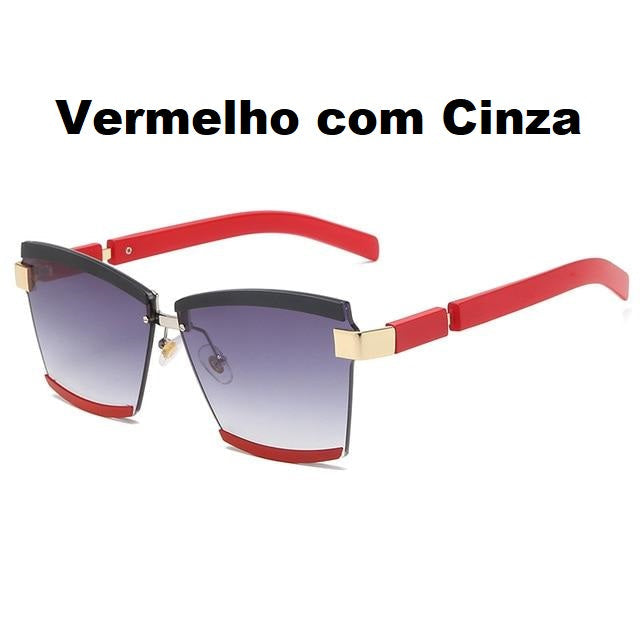 Óculos de Sol Quadrado Rimless